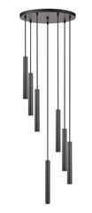 Forest LED 7 Light Chandelier Matte Black