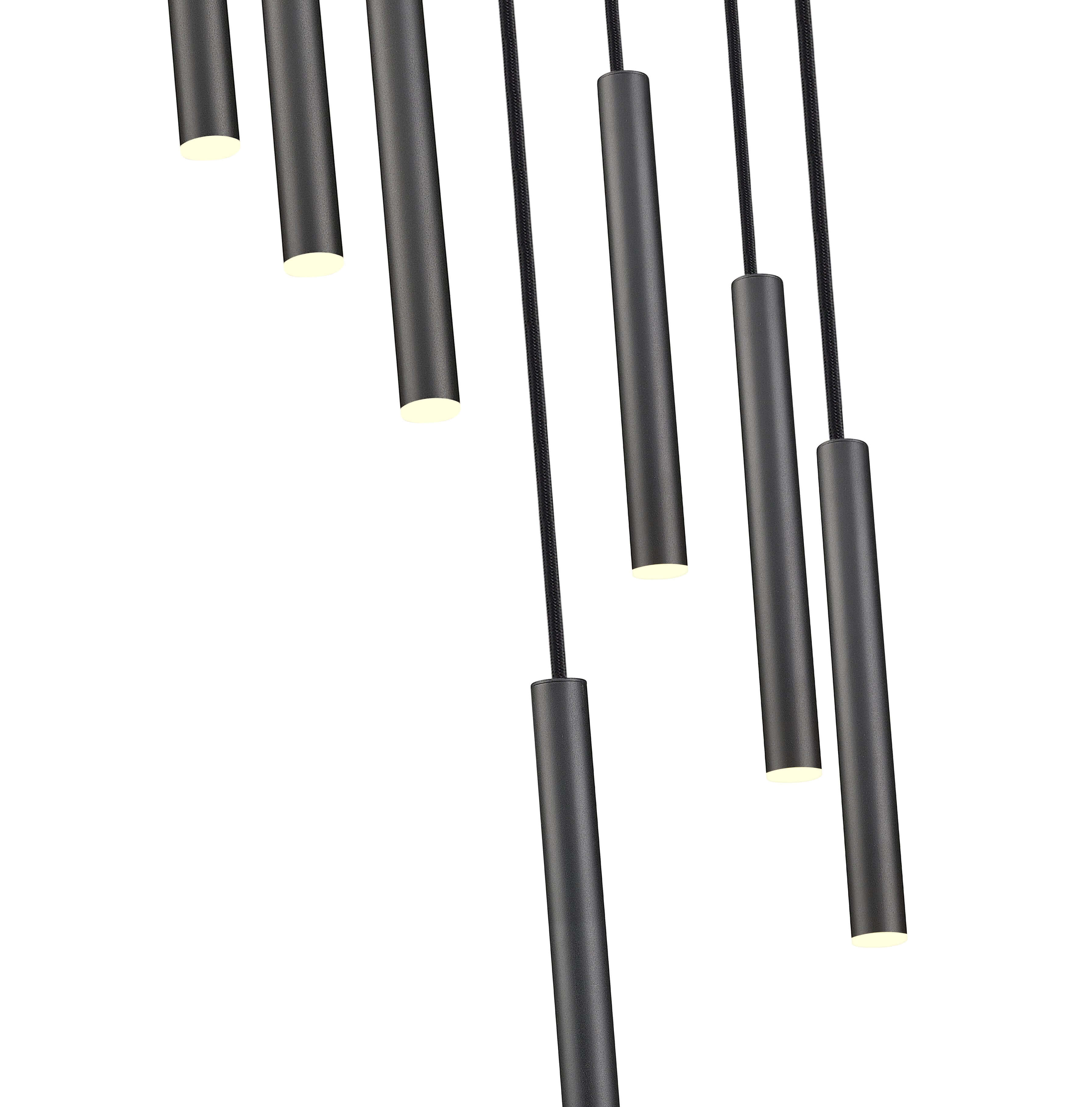 Forest LED 7 Light Chandelier Matte Black