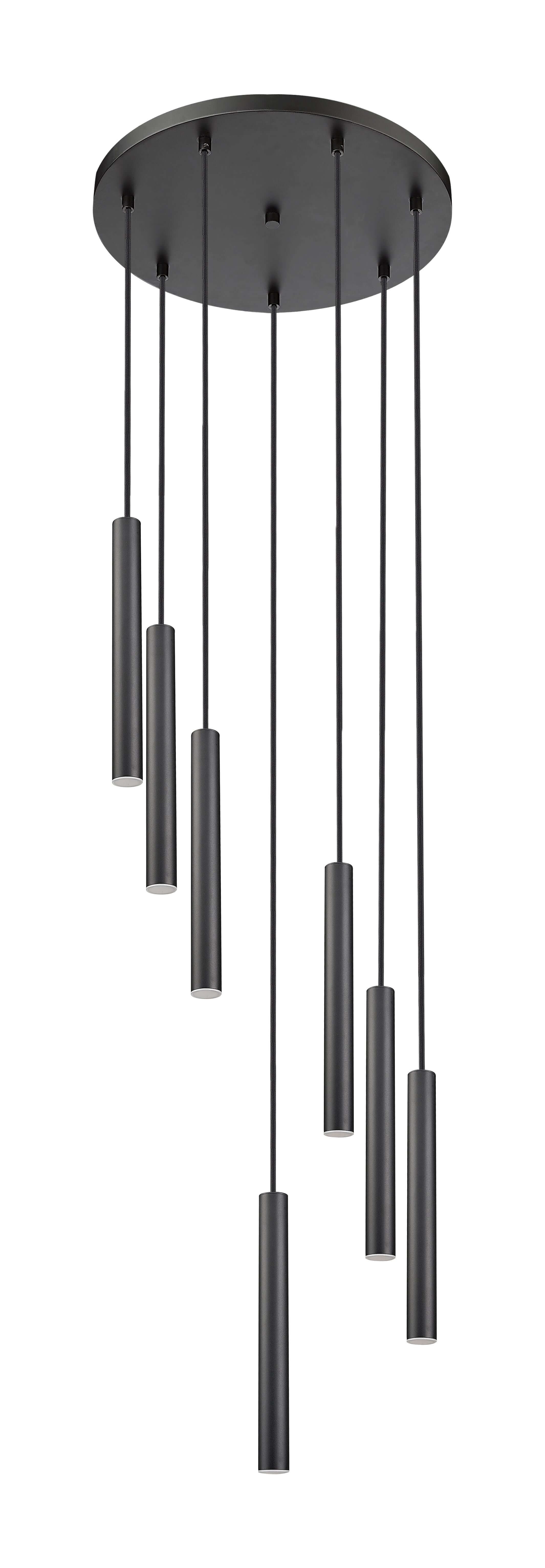 Forest LED 7 Light Chandelier Matte Black