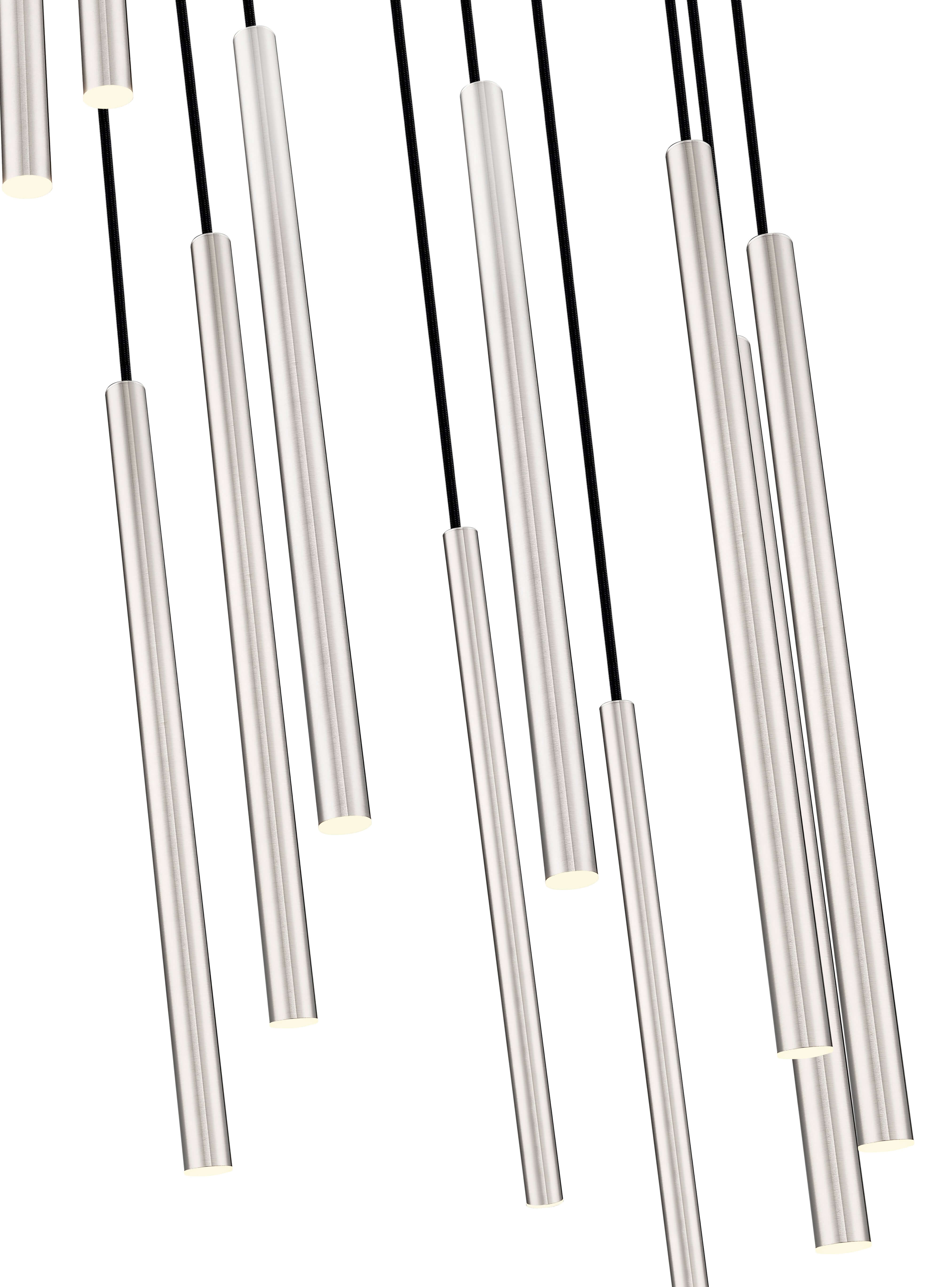 Forest LED 11 Light Chandelier Brushed Nickel