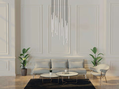 Forest LED 11 Light Chandelier Brushed Nickel