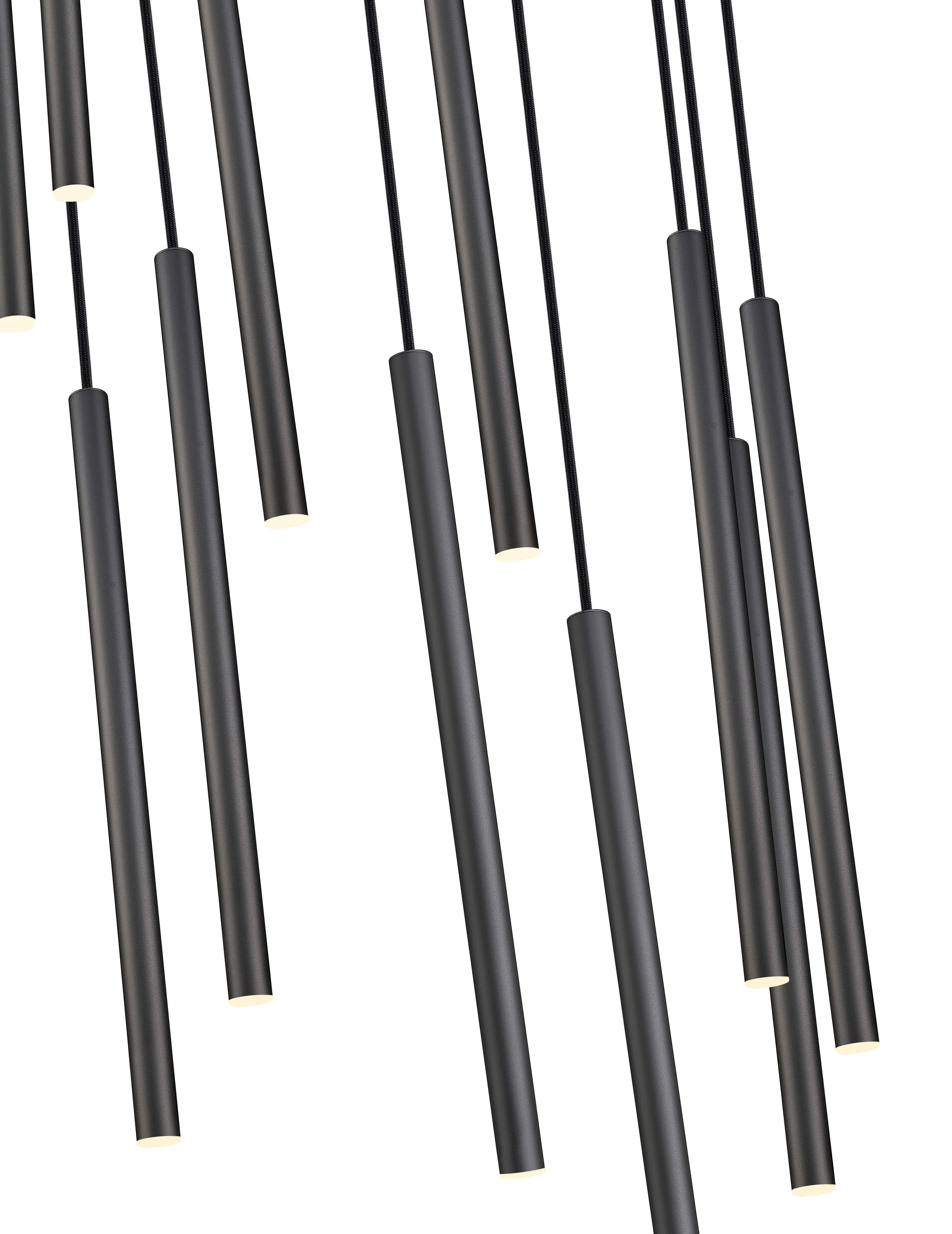Forest LED 11 Light Chandelier Matte Black