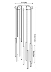 Forest LED 11 Light Chandelier Matte Black