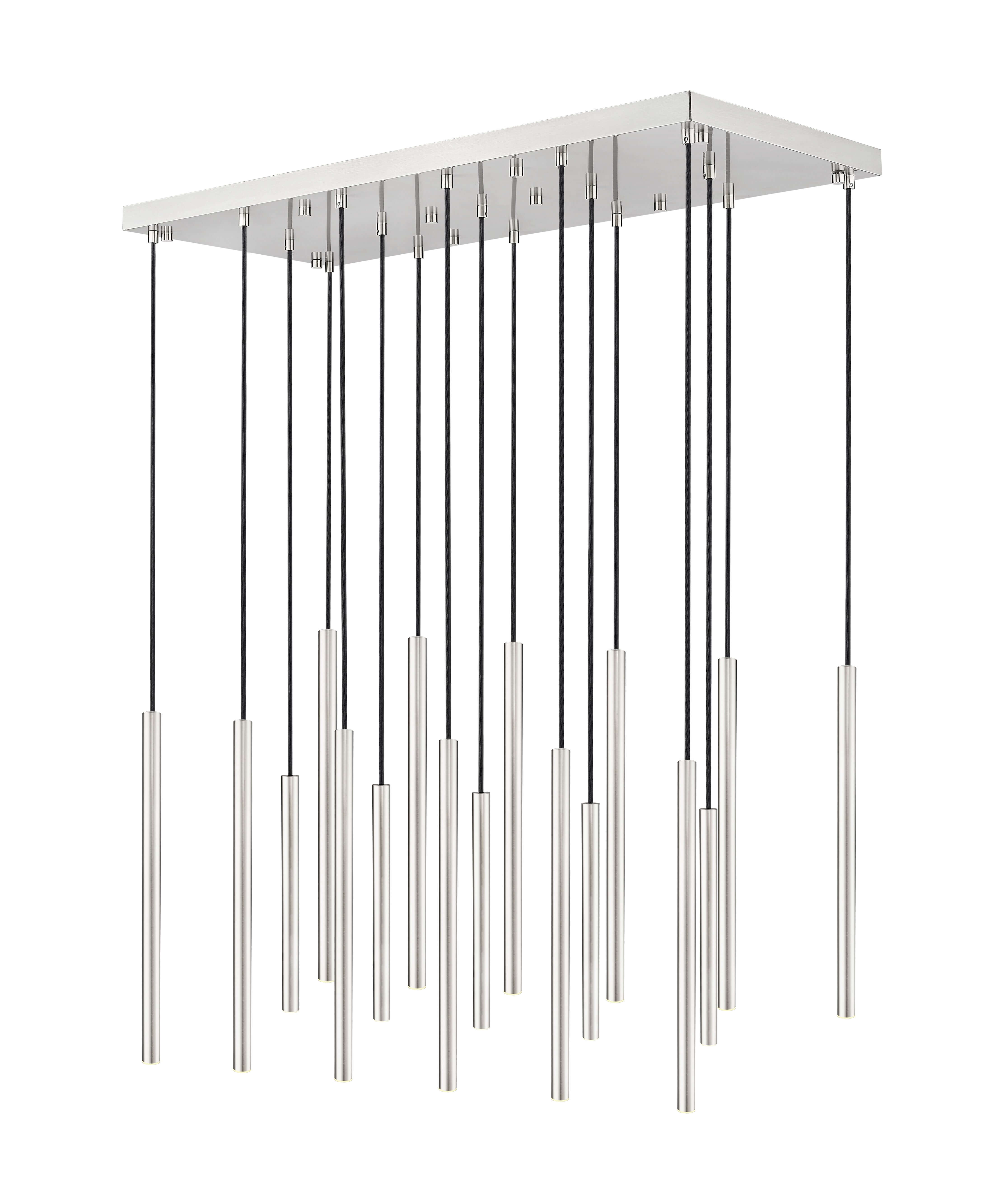 Forest LED 17 Light Linear Chandelier Brushed Nickel