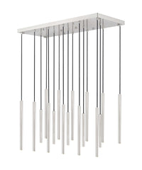 Forest LED 17 Light Linear Chandelier Brushed Nickel