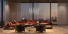 Forest LED 17 Light Linear Chandelier Brushed Nickel