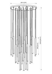 Forest LED 27 Light Chandelier Matte Black
