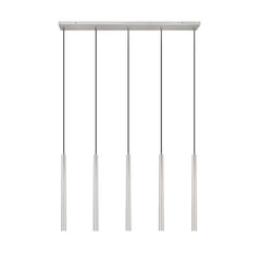 Forest LED 5 Light Linear Chandelier Brushed Nickel