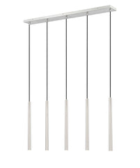 Forest LED 5 Light Linear Chandelier Brushed Nickel