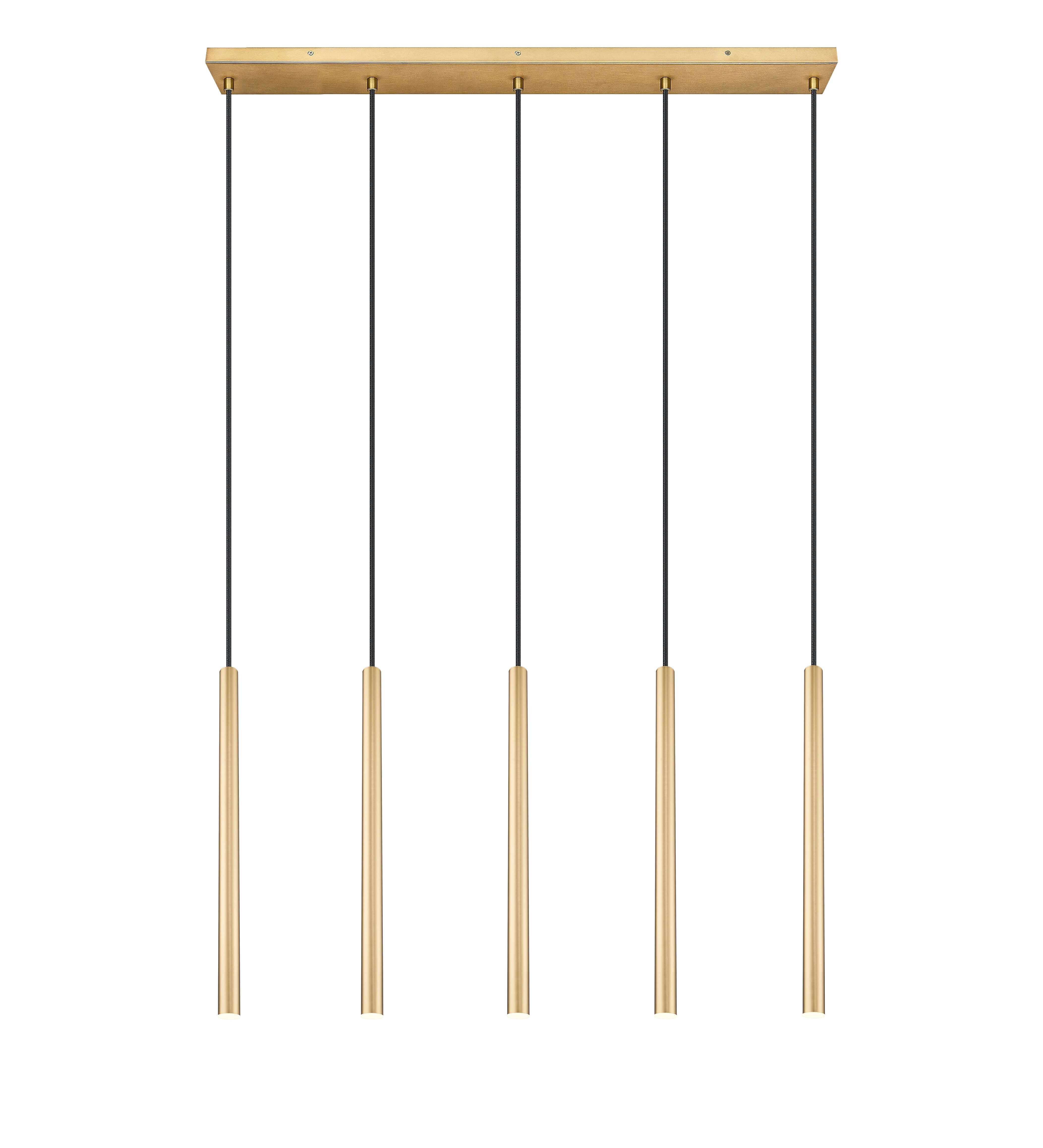 Forest LED 5 Light Linear Chandelier Modern Gold