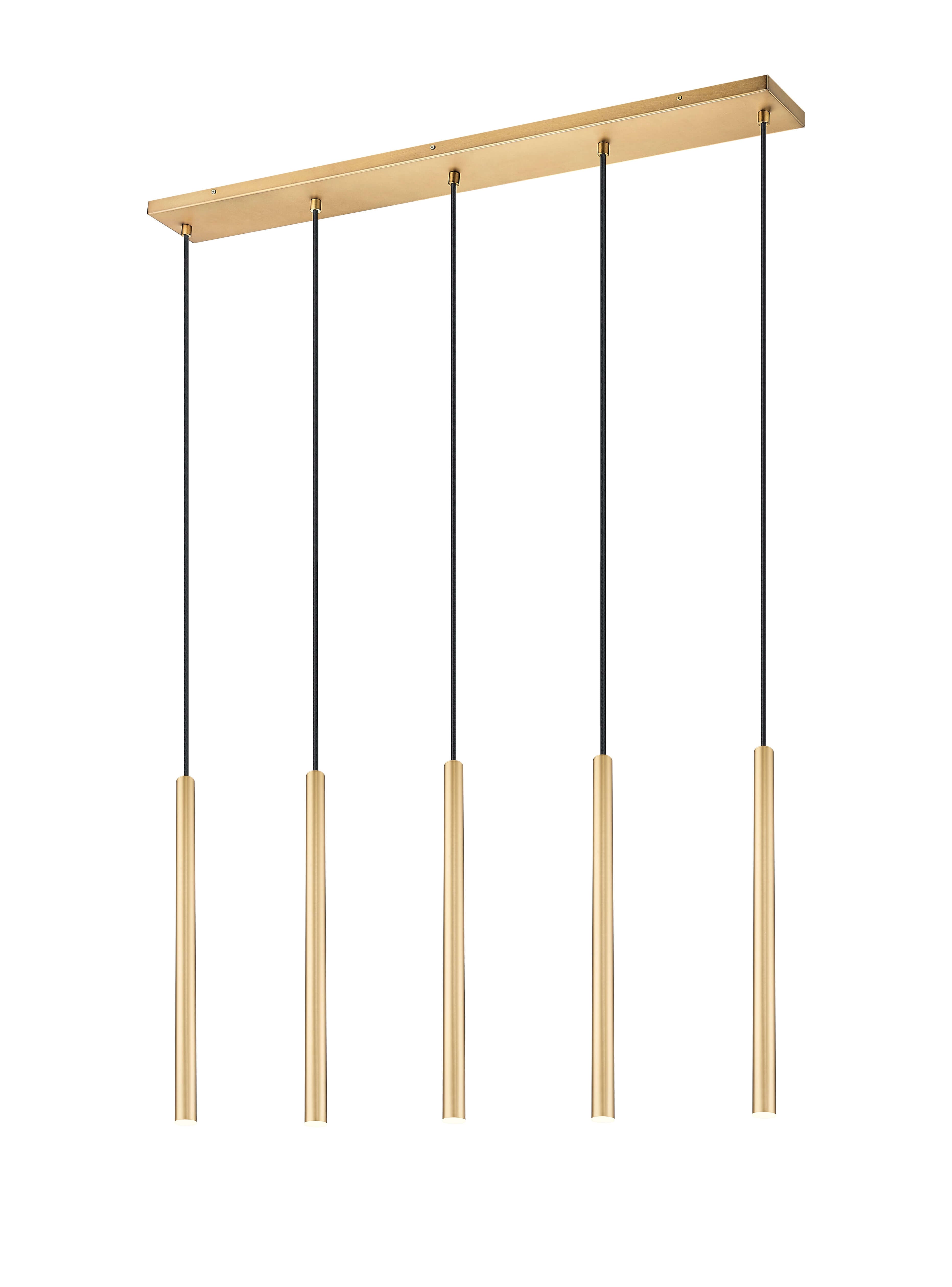 Forest LED 5 Light Linear Chandelier Modern Gold