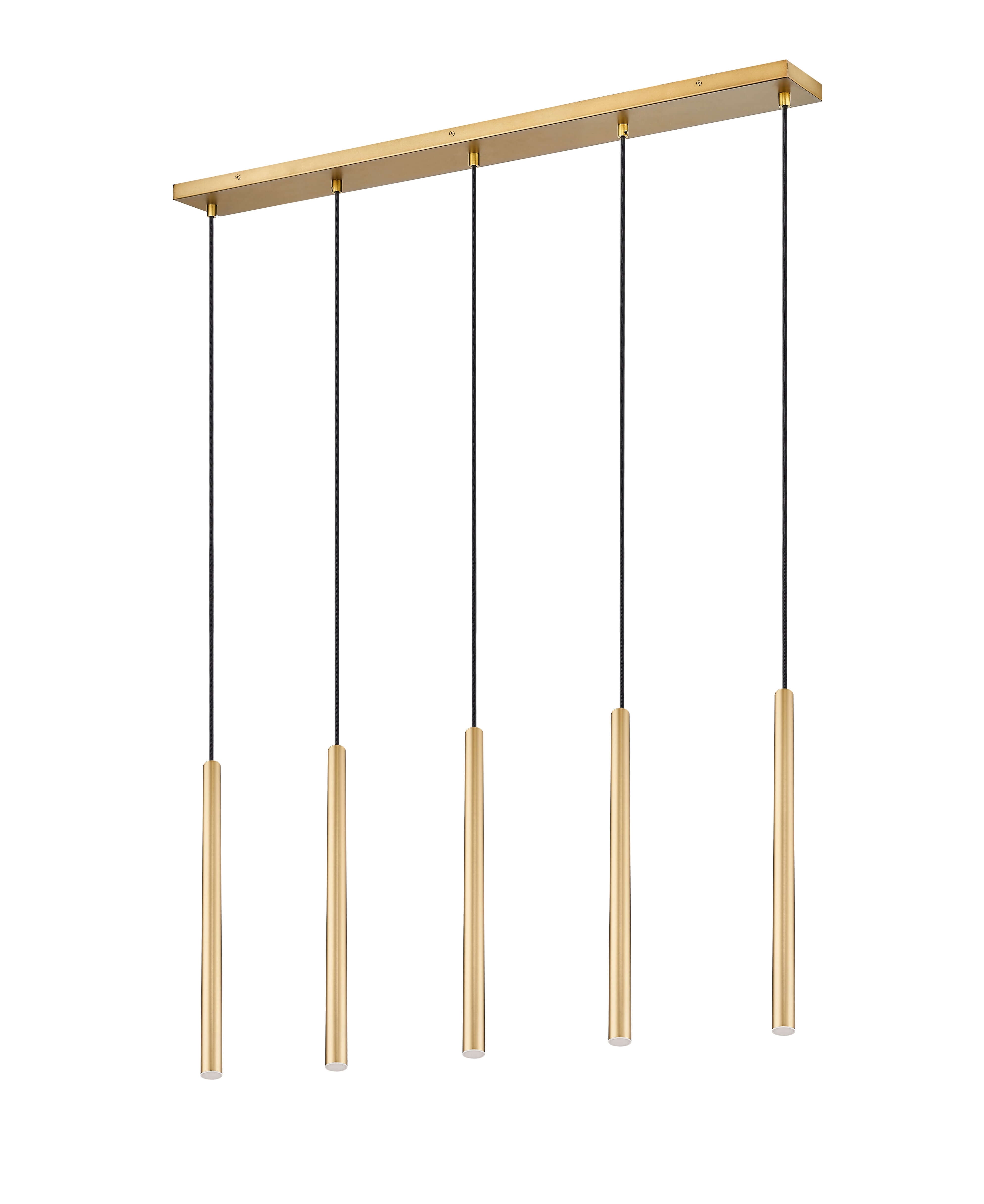 Forest LED 5 Light Linear Chandelier Modern Gold