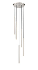 Forest LED 5 Light Chandelier Brushed Nickel