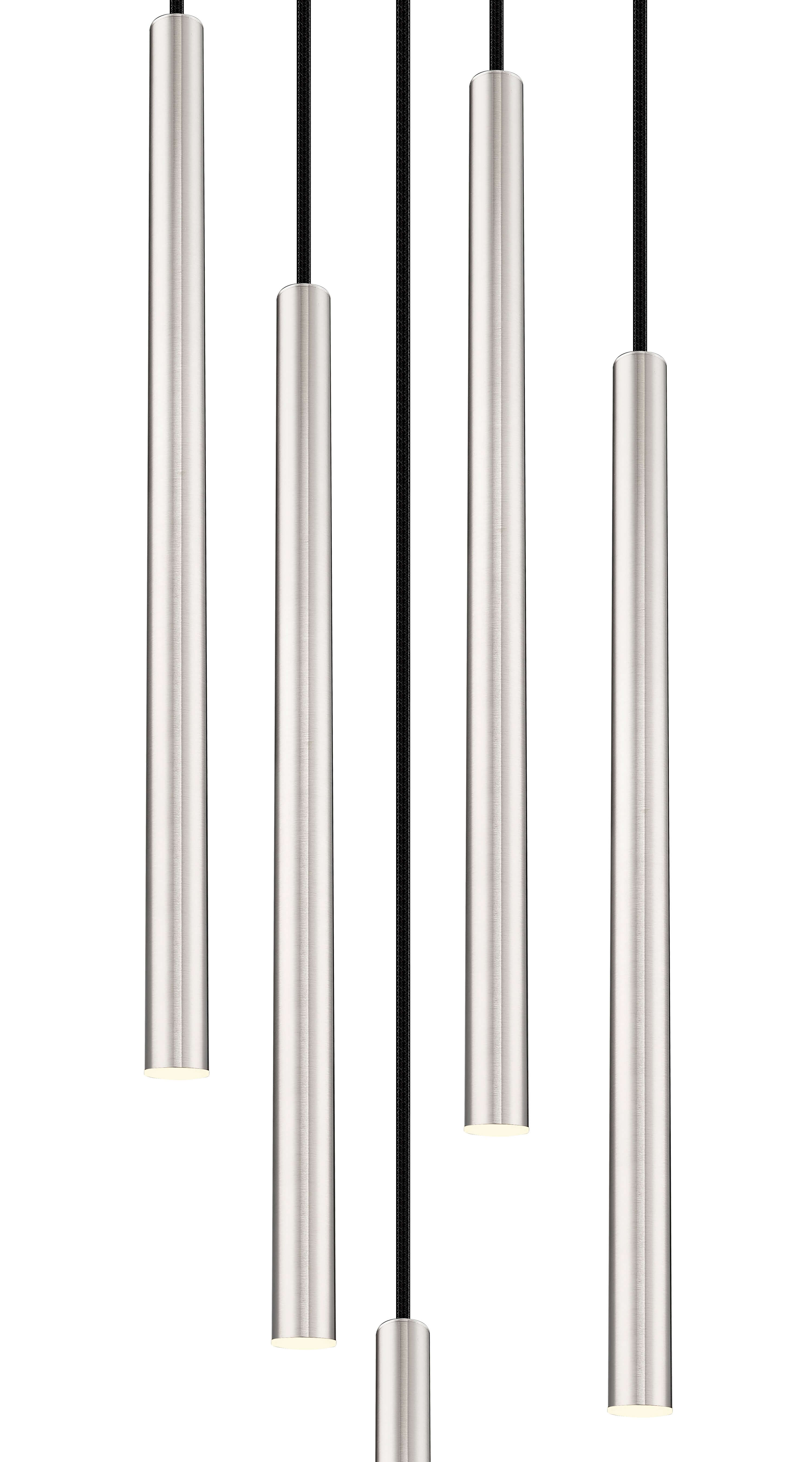 Forest LED 5 Light Chandelier Brushed Nickel