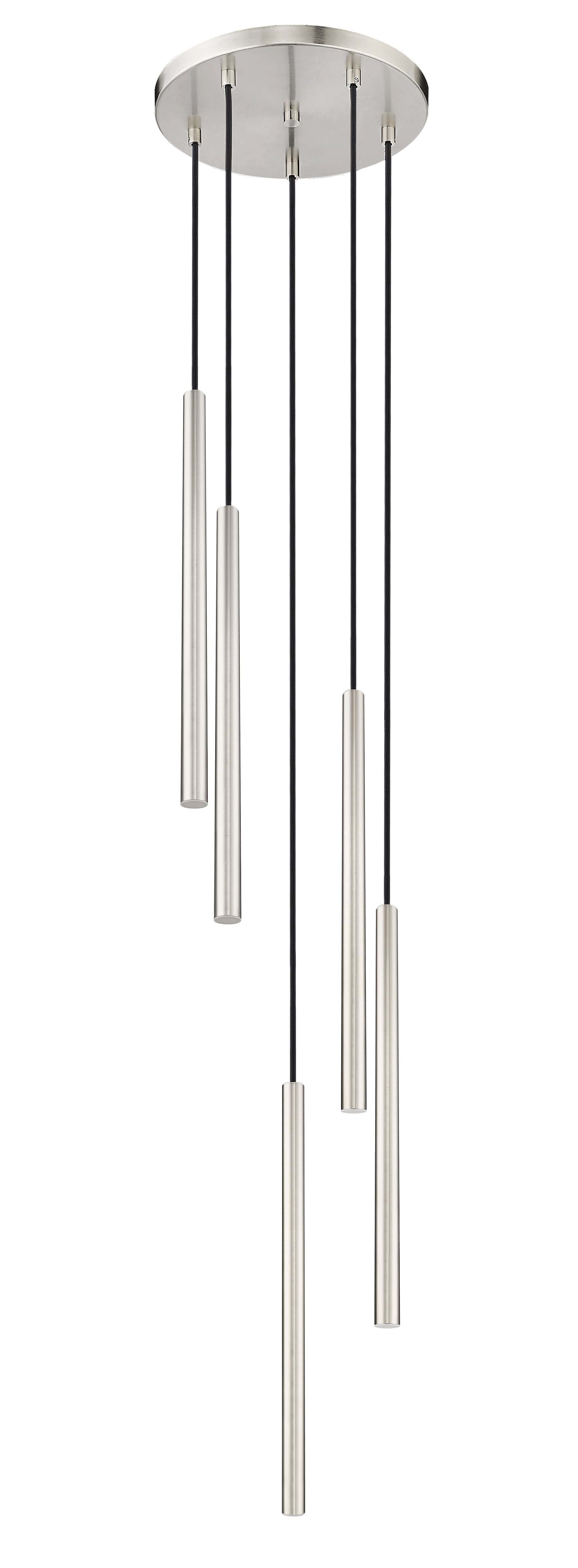 Forest LED 5 Light Chandelier Brushed Nickel