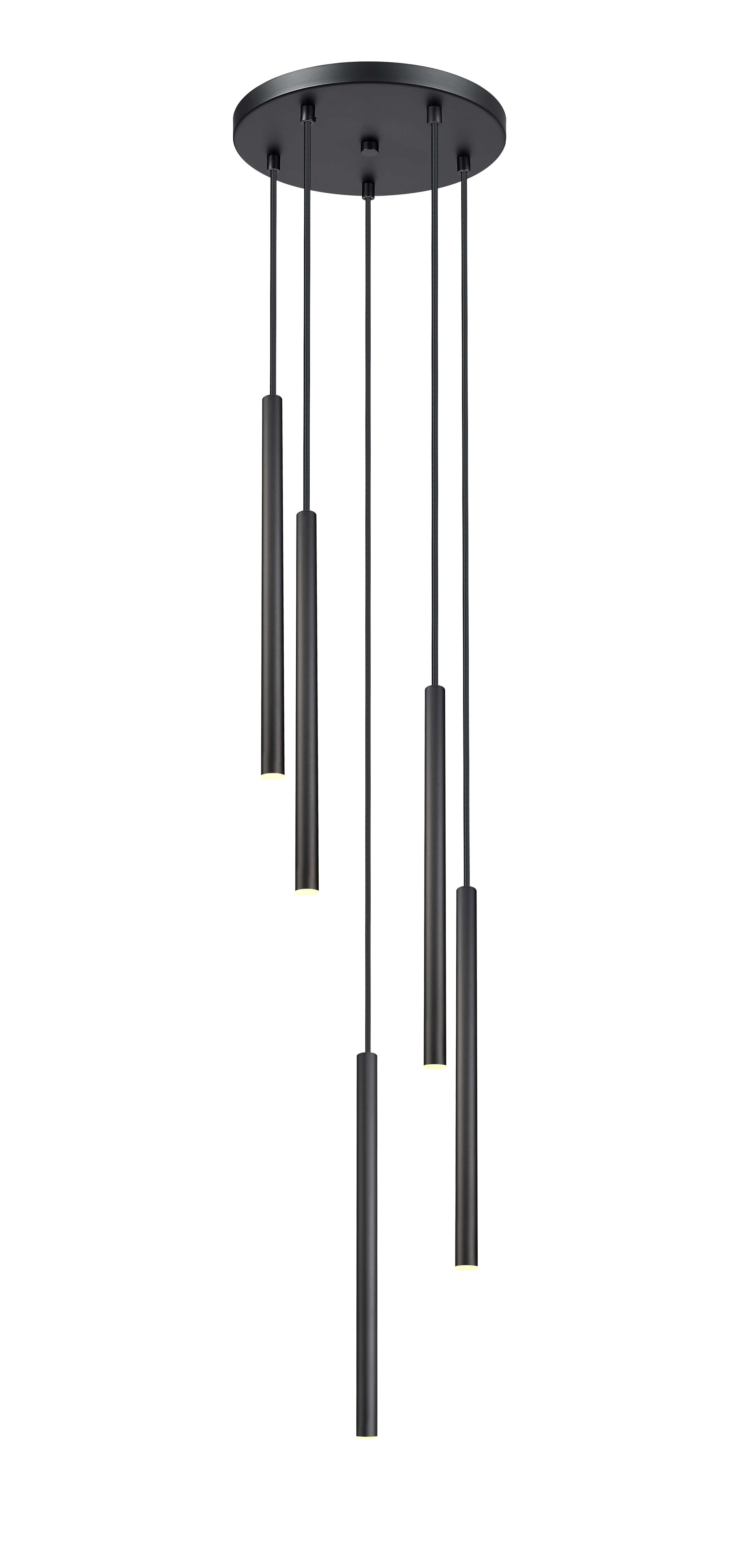 Forest LED 5 Light Chandelier Matte Black