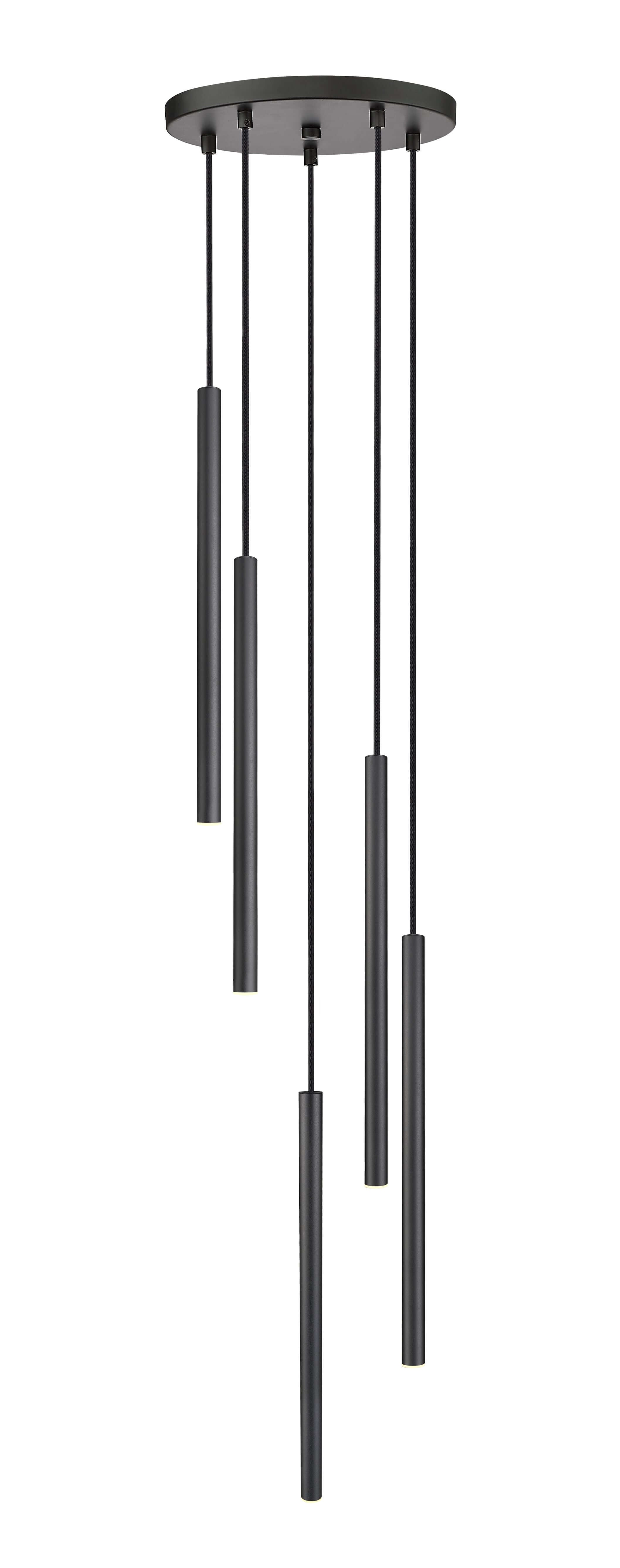 Forest LED 5 Light Chandelier Matte Black