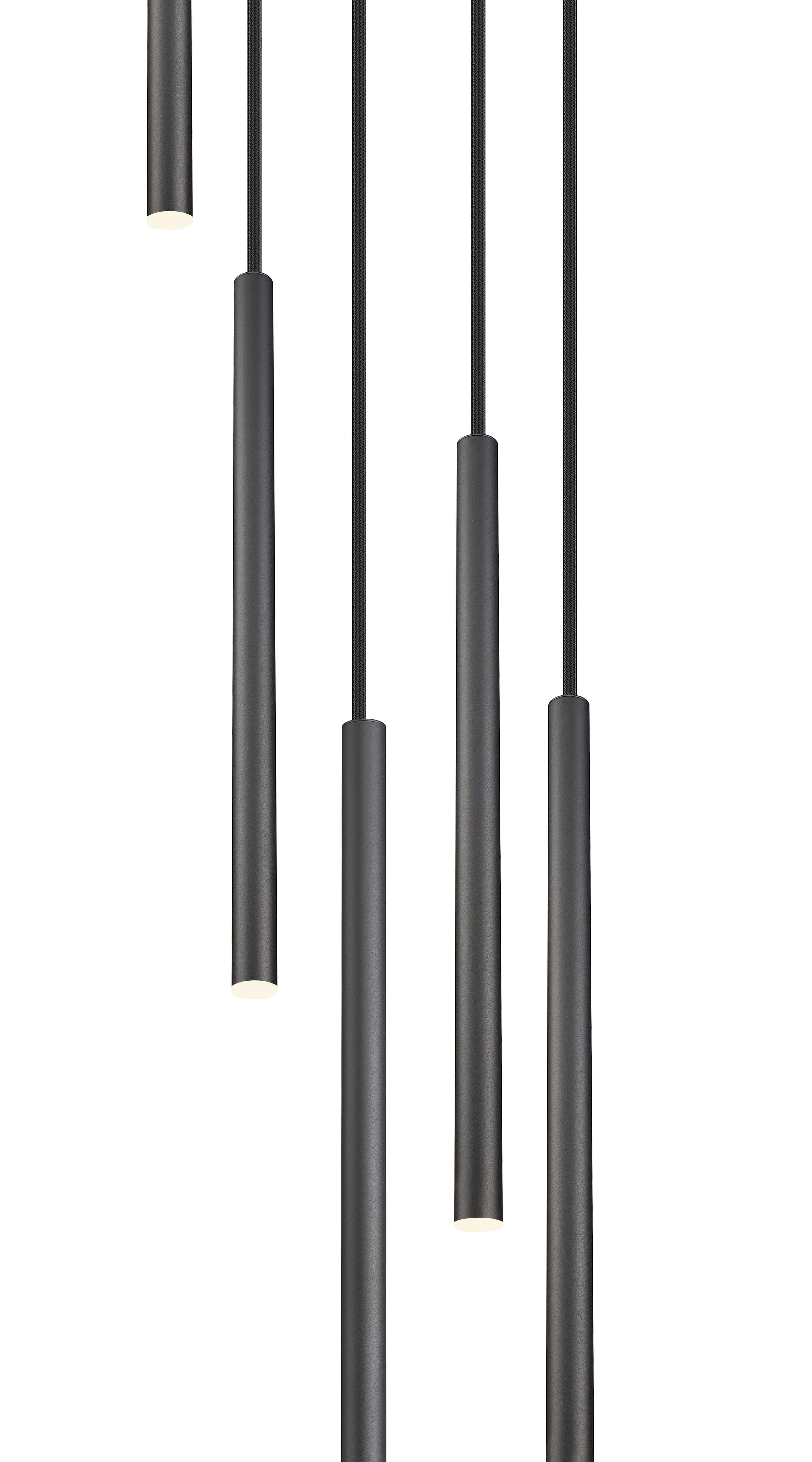 Forest LED 5 Light Chandelier Matte Black