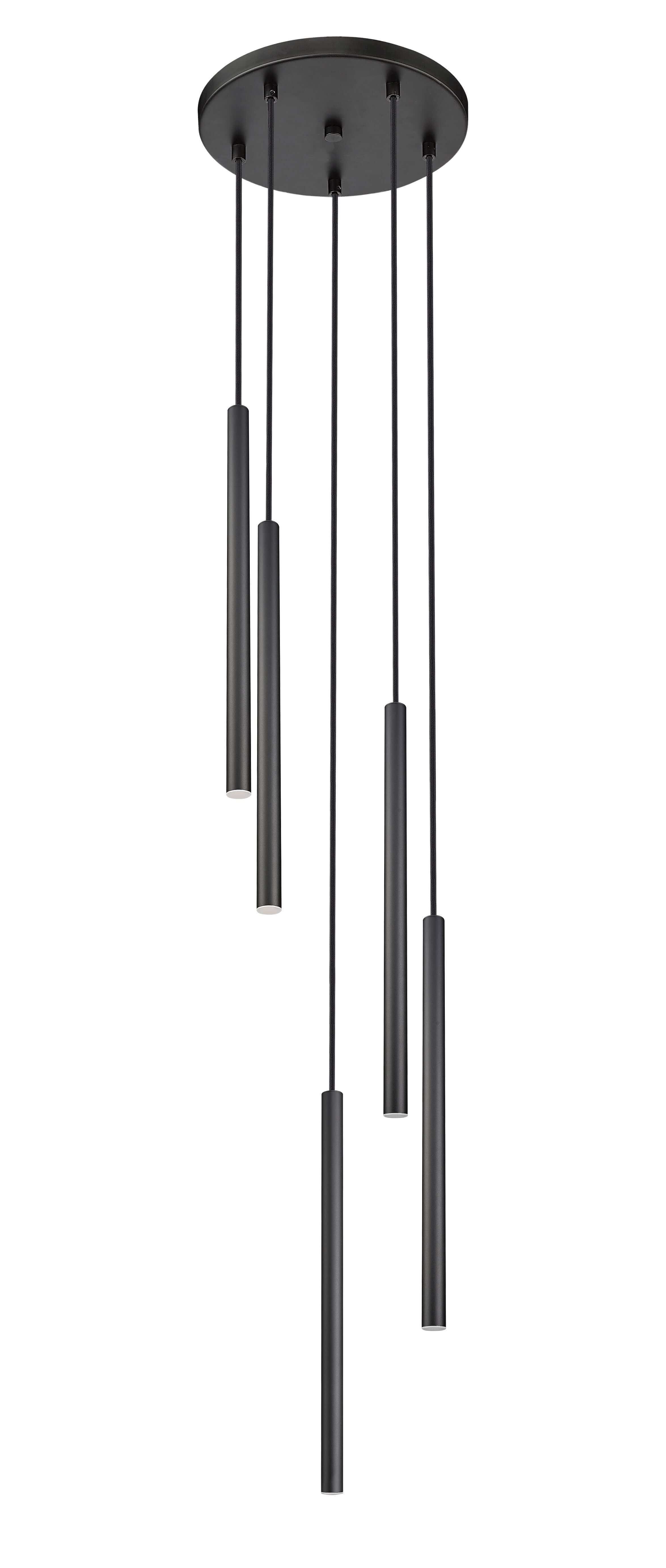 Forest LED 5 Light Chandelier Matte Black