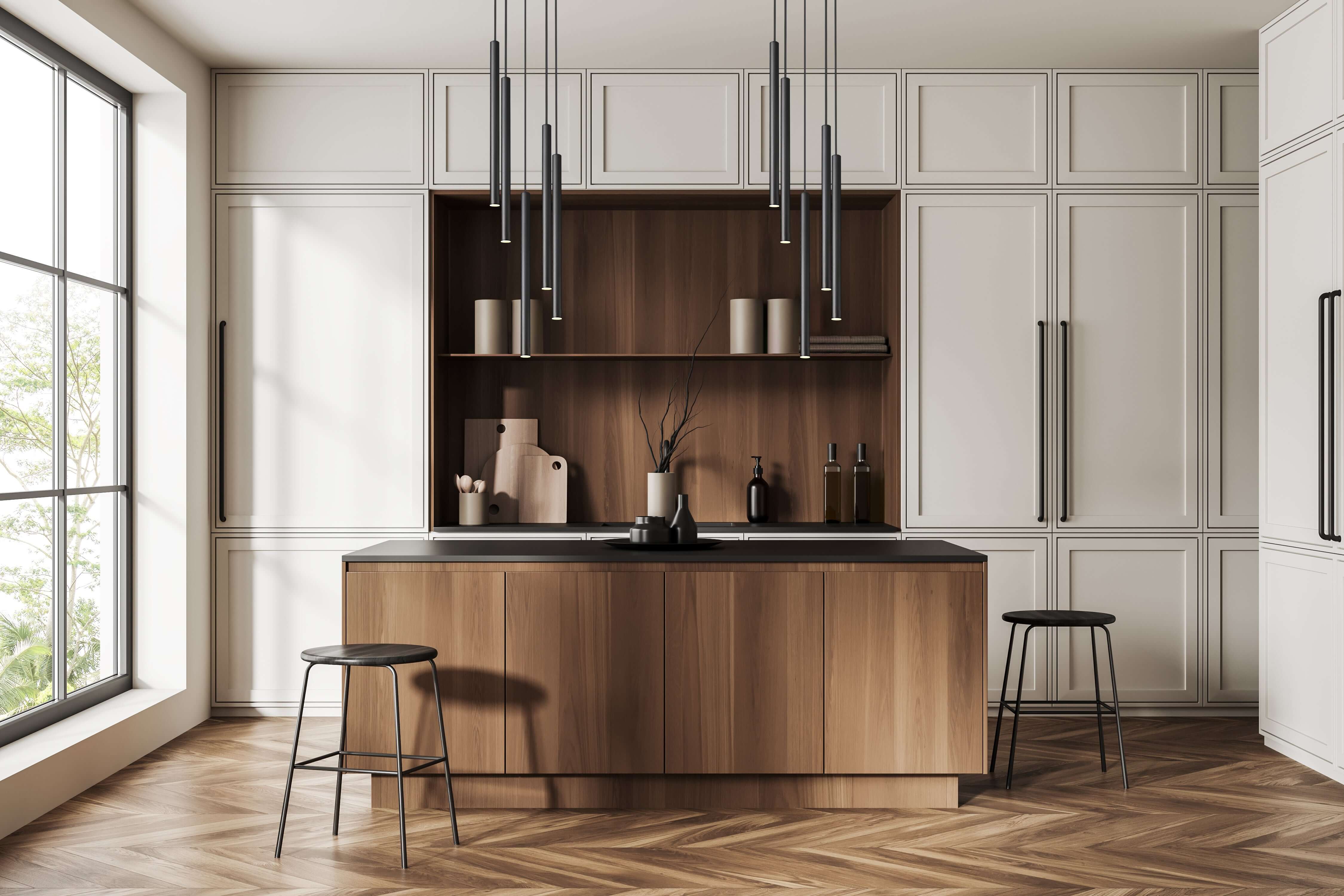 Forest LED 5 Light Chandelier Matte Black