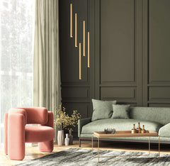 Forest LED 5 Light Chandelier Modern Gold