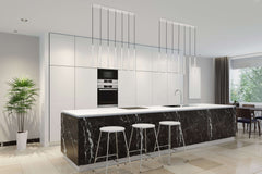 Forest LED 7 Light Linear Chandelier Brushed Nickel
