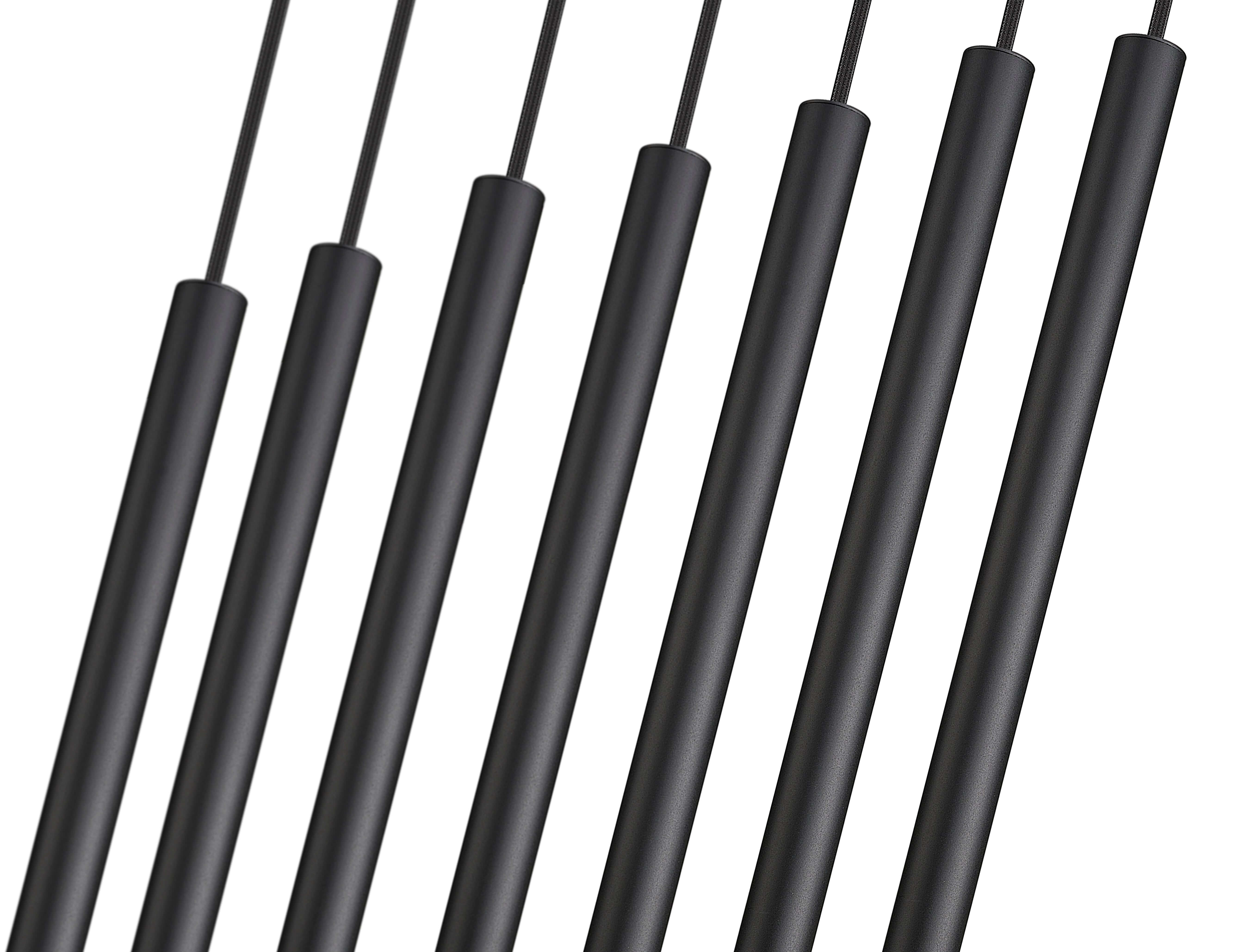 Forest LED 7 Light Linear Chandelier Matte Black