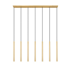 Forest LED 7 Light Linear Chandelier Modern Gold