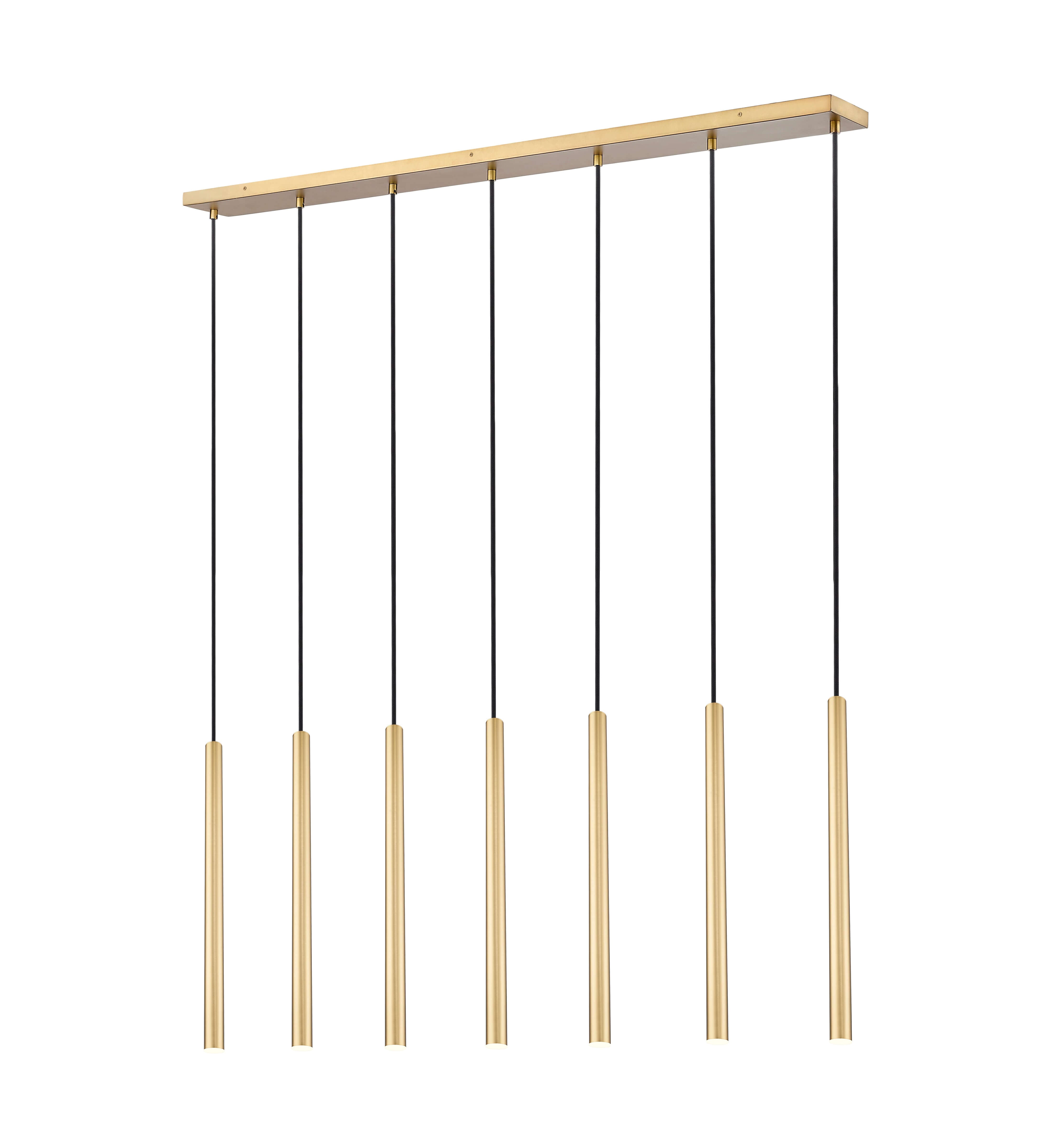 Forest LED 7 Light Linear Chandelier Modern Gold