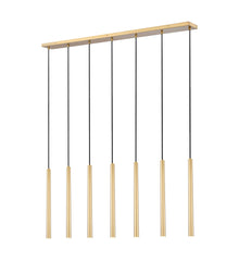 Forest LED 7 Light Linear Chandelier Modern Gold