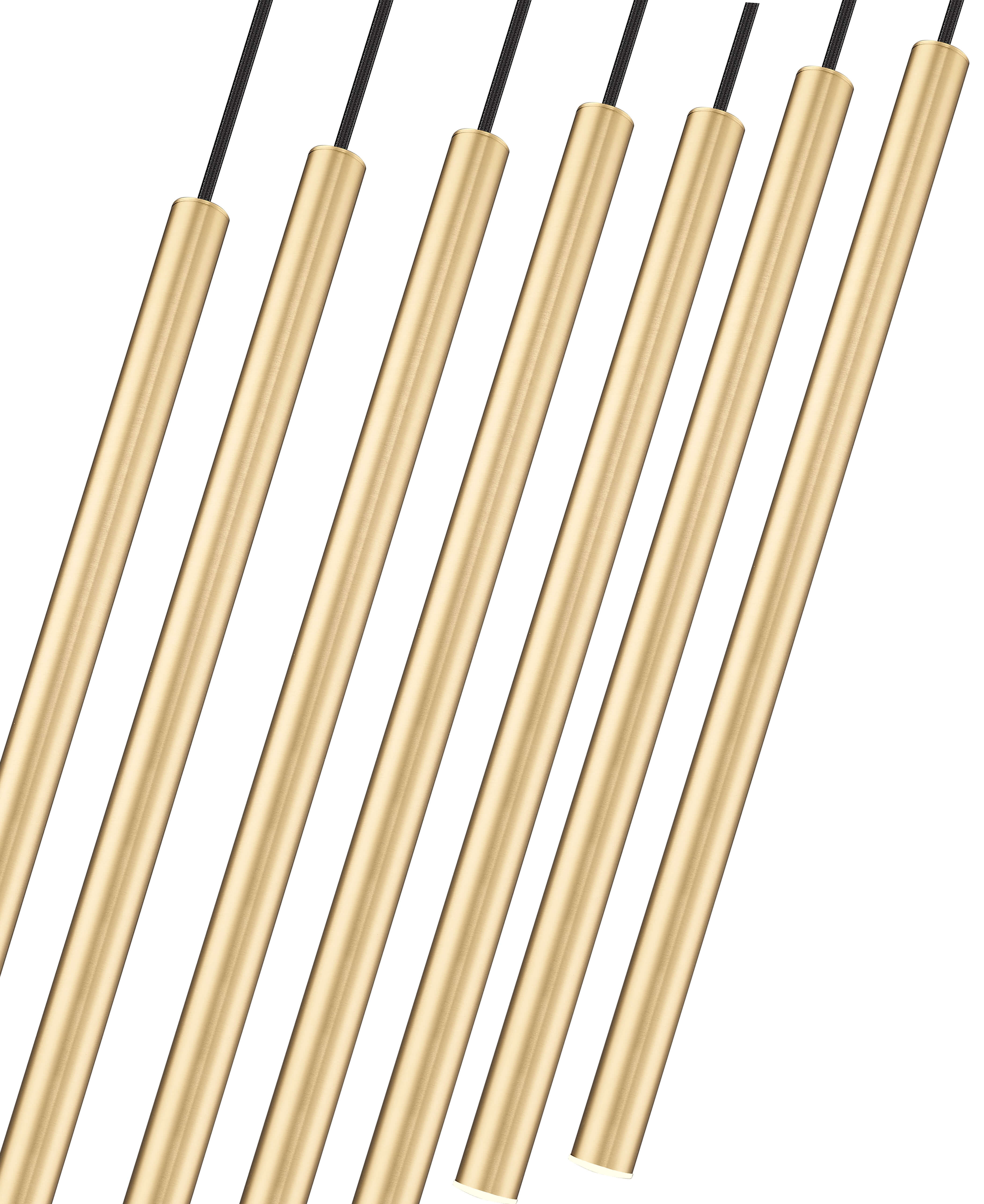 Forest LED 7 Light Linear Chandelier Modern Gold