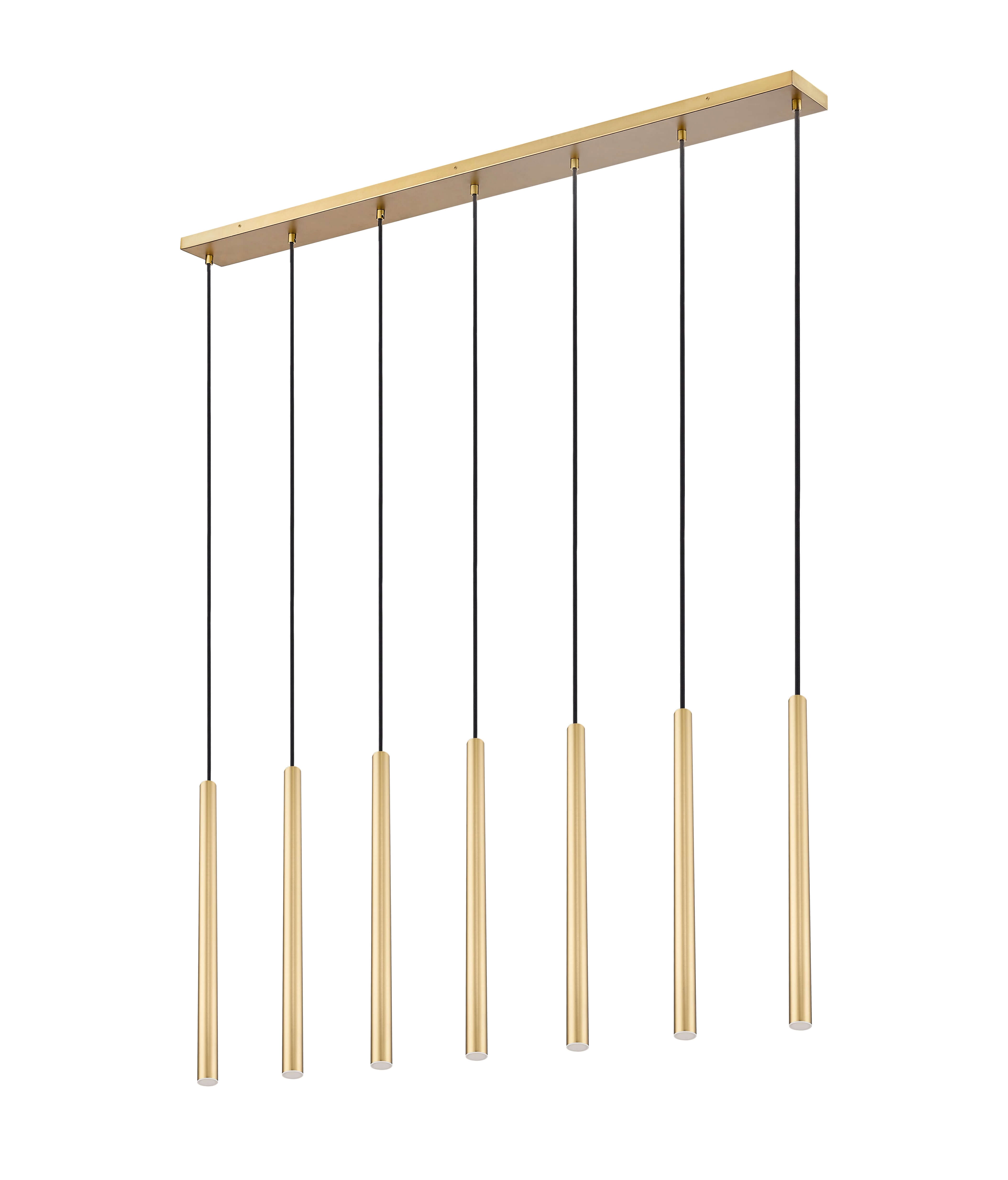 Forest LED 7 Light Linear Chandelier Modern Gold