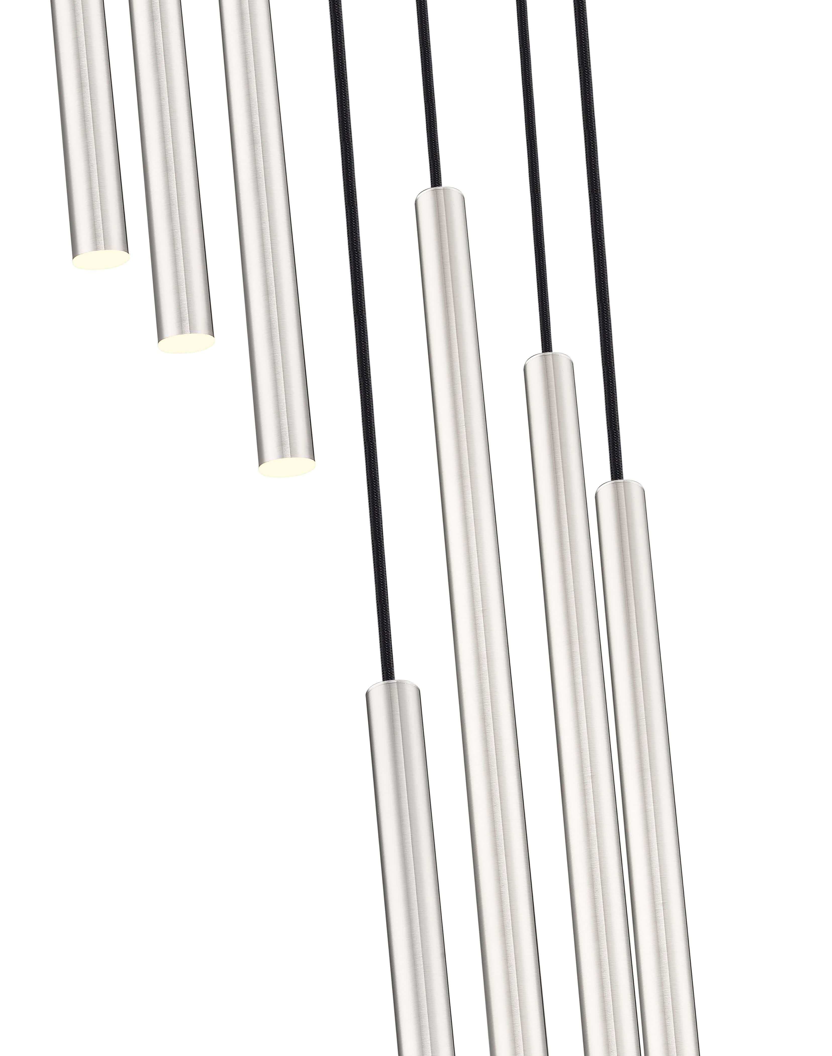 Forest LED 7 Light Chandelier Brushed Nickel