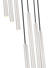 Forest LED 7 Light Chandelier Brushed Nickel