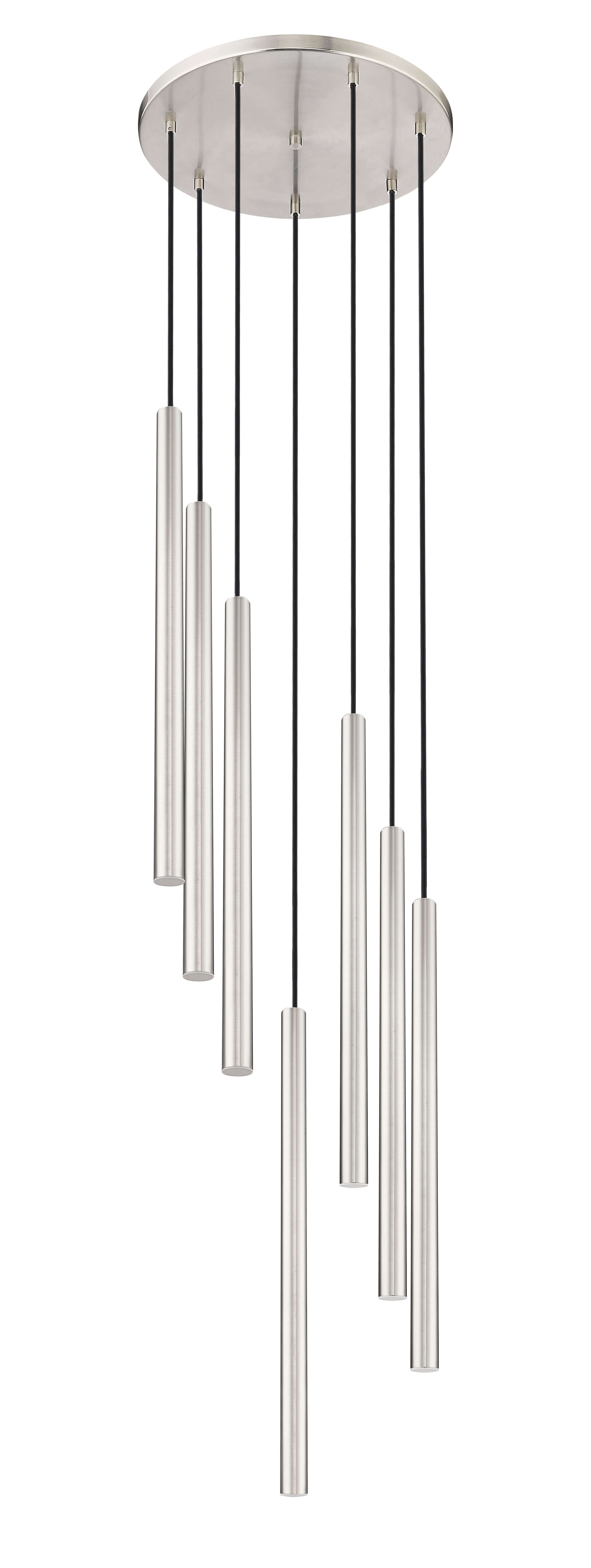 Forest LED 7 Light Chandelier Brushed Nickel