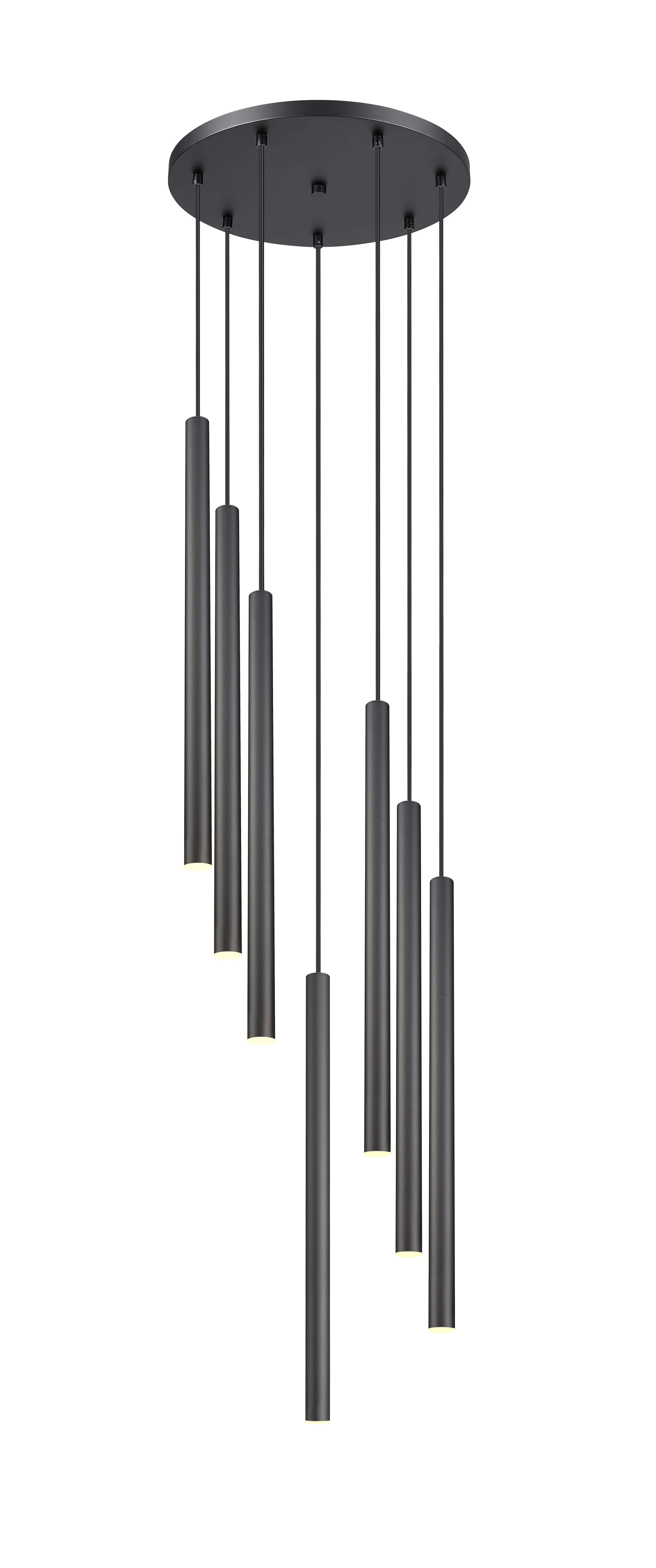 Forest LED 7 Light Chandelier Matte Black