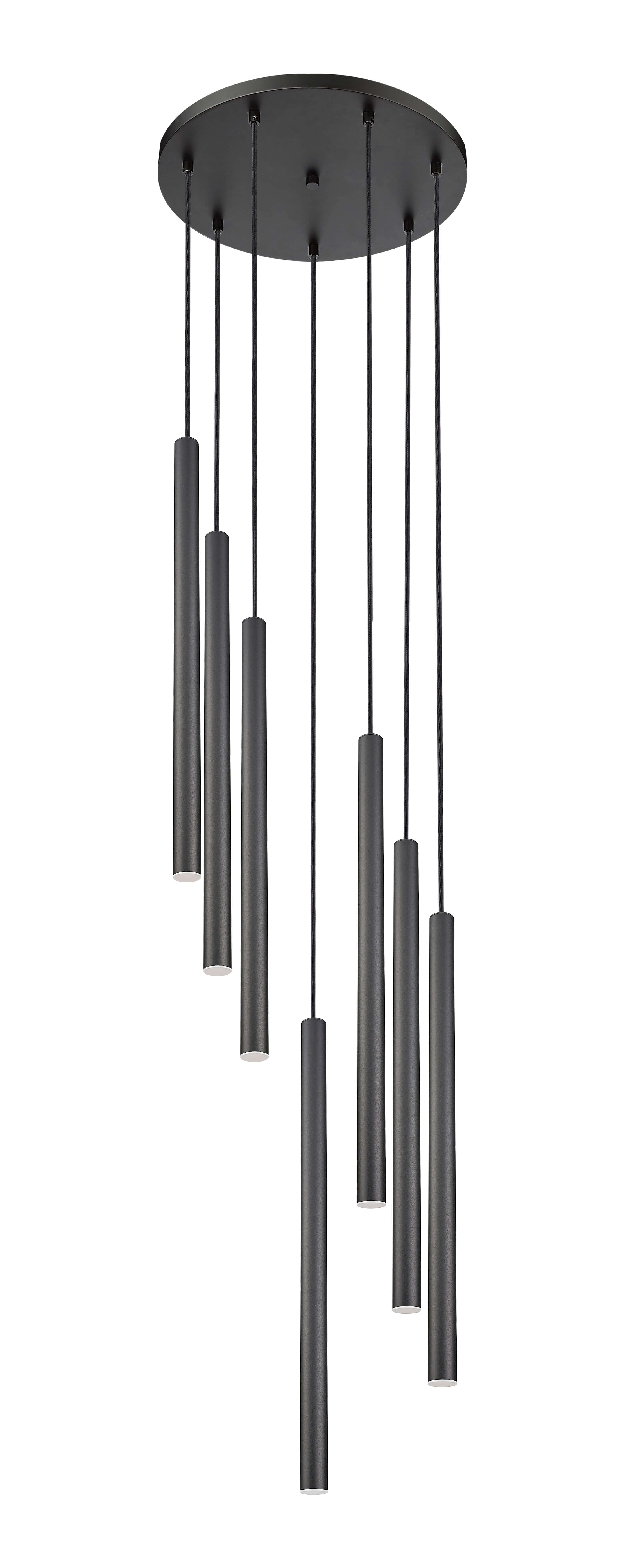 Forest LED 7 Light Chandelier Matte Black