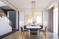 Forest LED 7 Light Chandelier Modern Gold