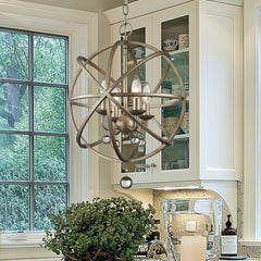 Acadia 4 Light Chandelier Antique Silver
