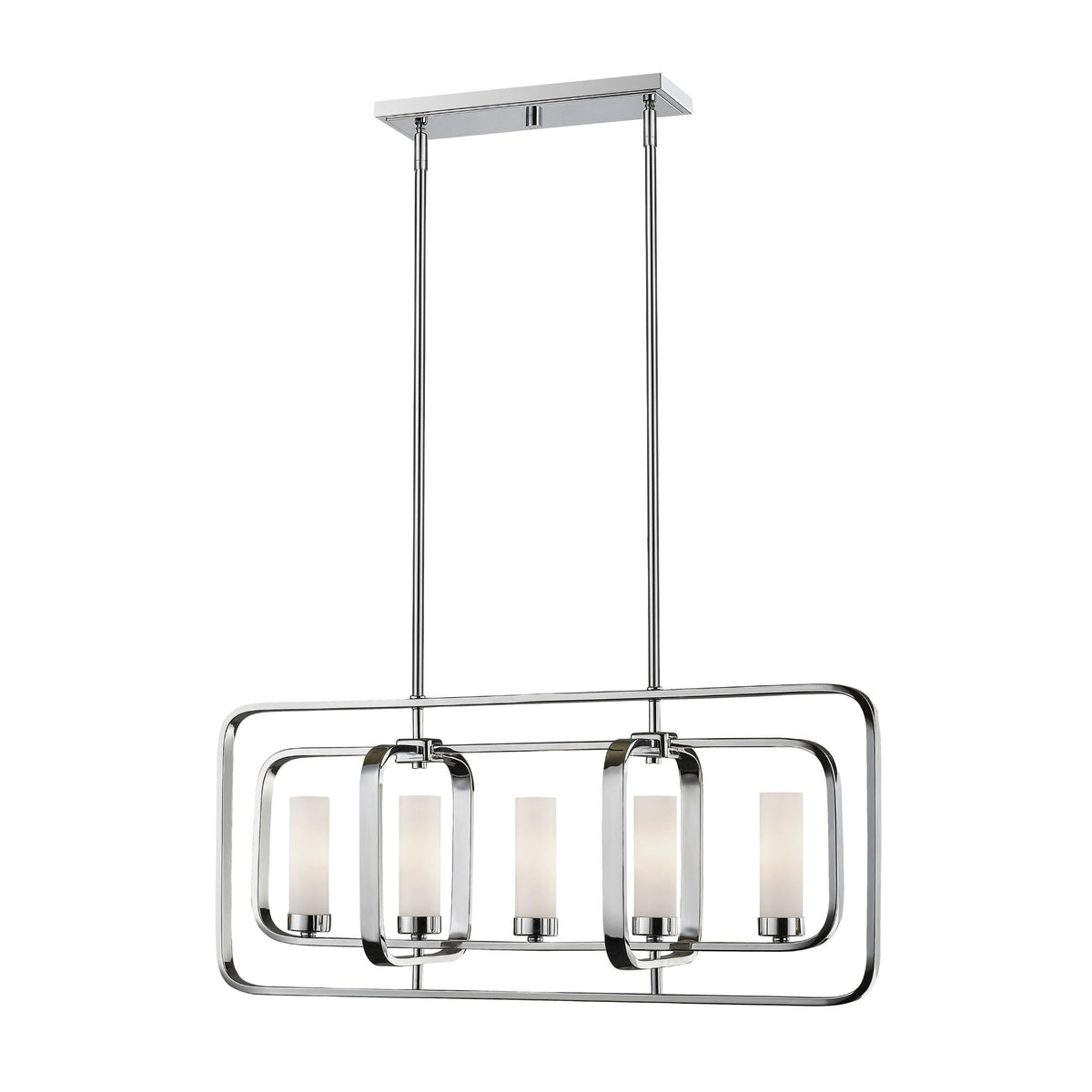 Aideen 5 Light Linear Chandelier Chrome