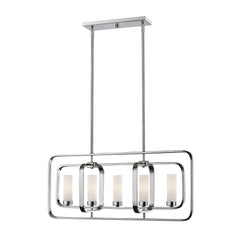 Aideen 5 Light Linear Chandelier Chrome