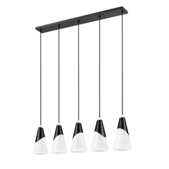 Aimie 5 Light Linear Chandelier Matte Black