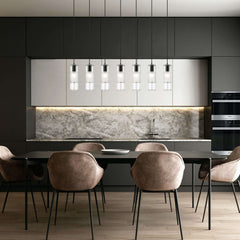 Alton 7 Light Linear Chandelier Matte Black