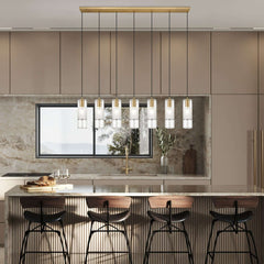 Alton 7 Light Linear Chandelier Modern Gold