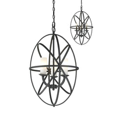 Aranya 3 Light Chandelier Bronze