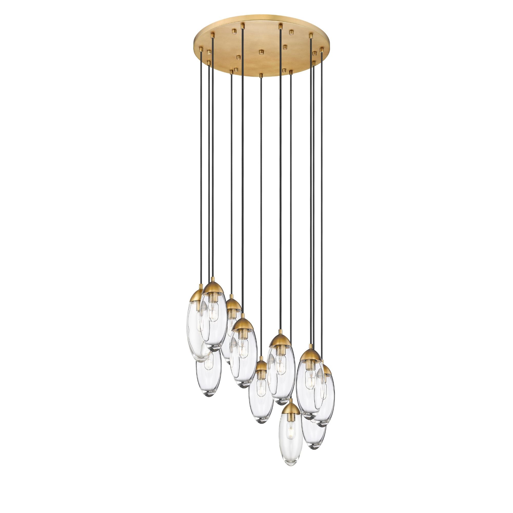 Arden 11 Light Chandelier Rubbed Brass