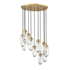 Arden 11 Light Chandelier Rubbed Brass