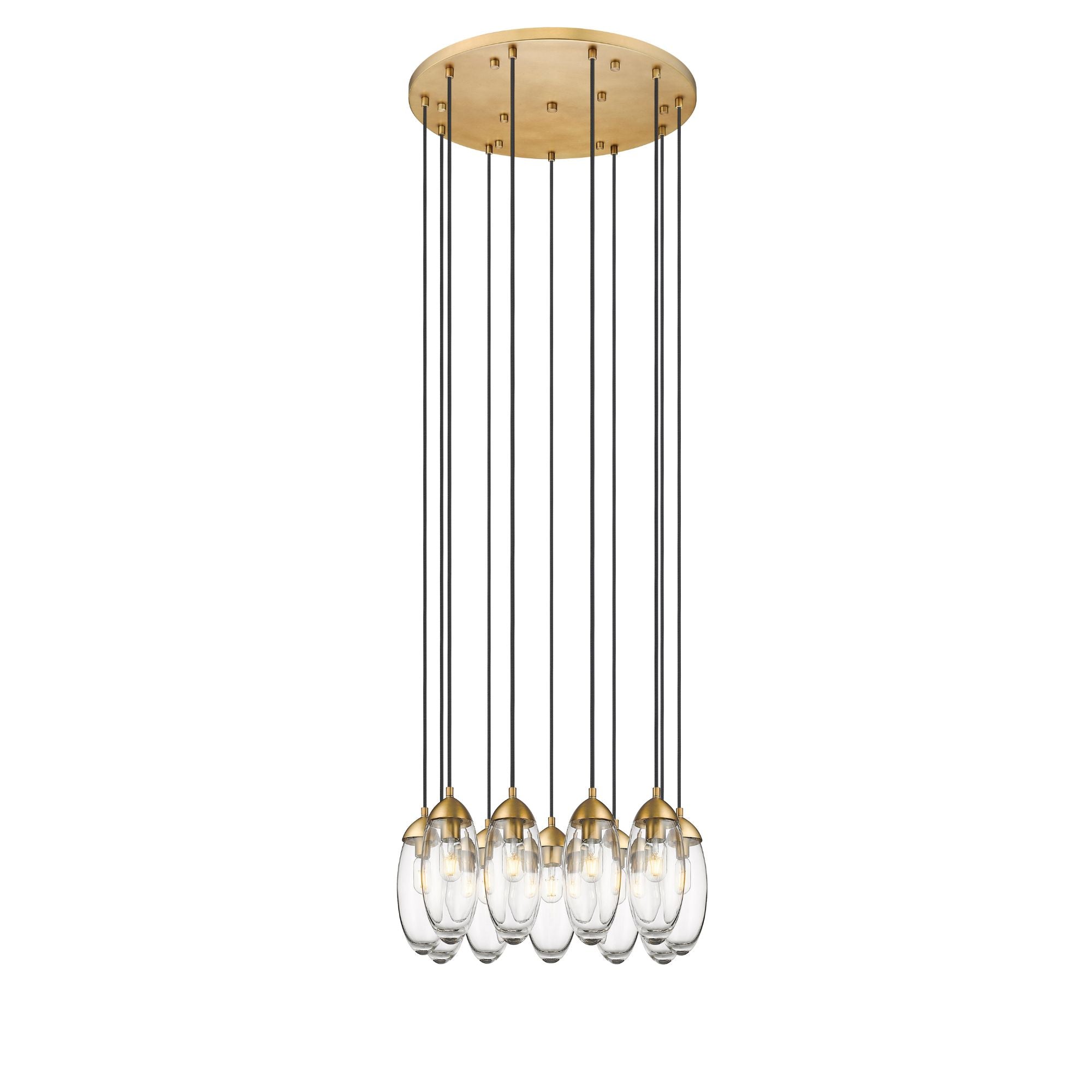Arden 11 Light Chandelier Rubbed Brass