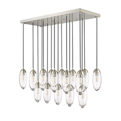 Arden 17 Light Linear Chandelier Brushed Nickel