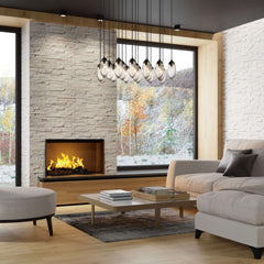 Arden 17 Light Linear Chandelier Matte Black